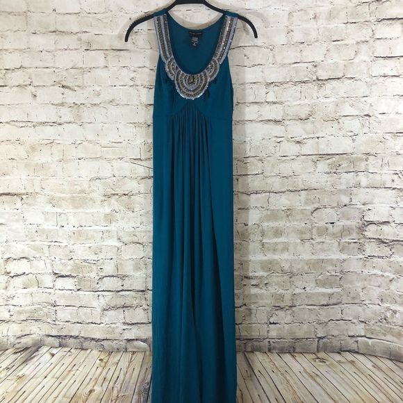 Forever 21 Dresses & Skirts - Teal maxi dress rhinestone detail size small